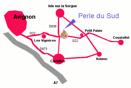 Access Map to Perle du Sud